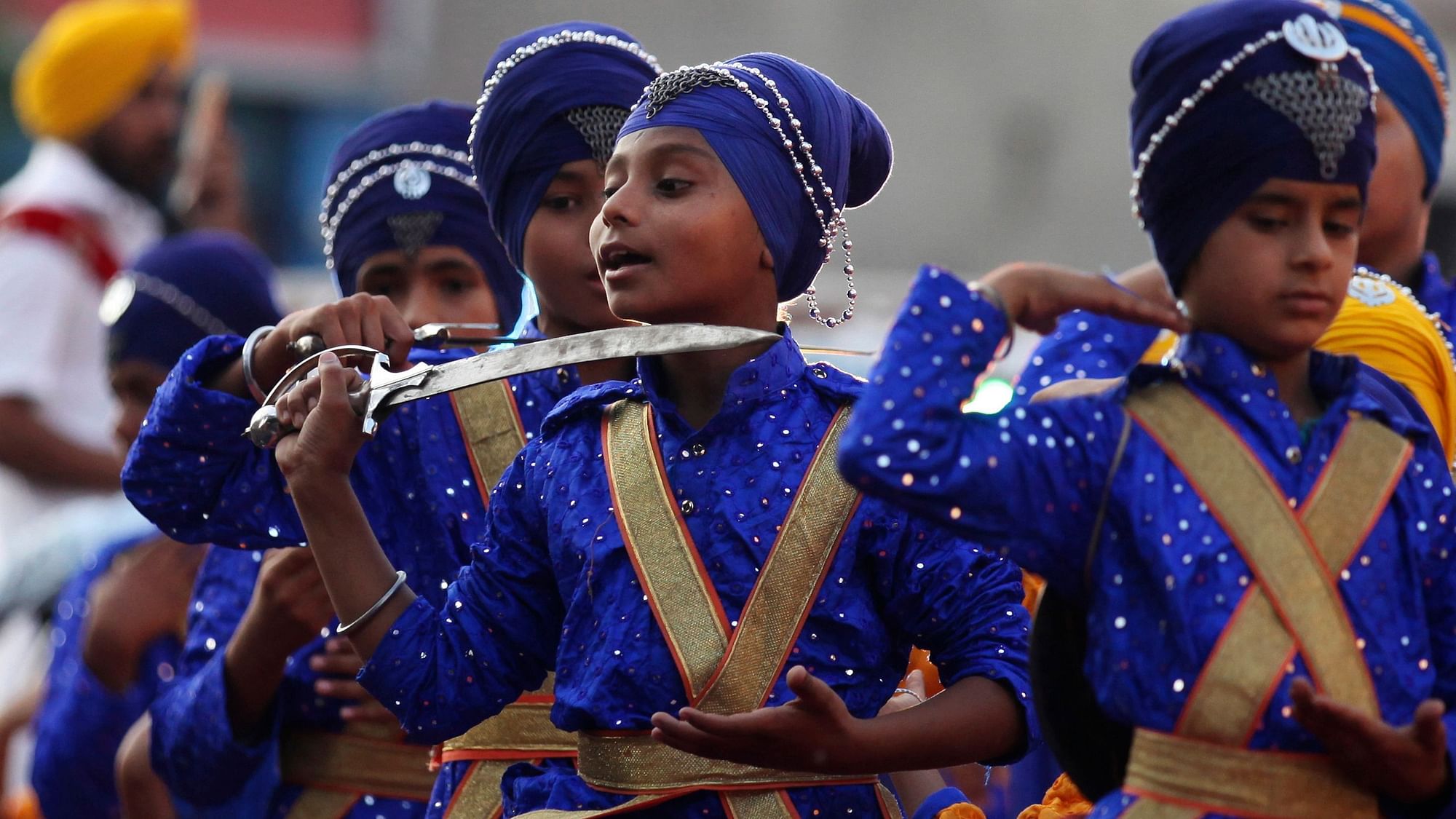 Large kirpans are used by the Sikh community during religious ceremonies