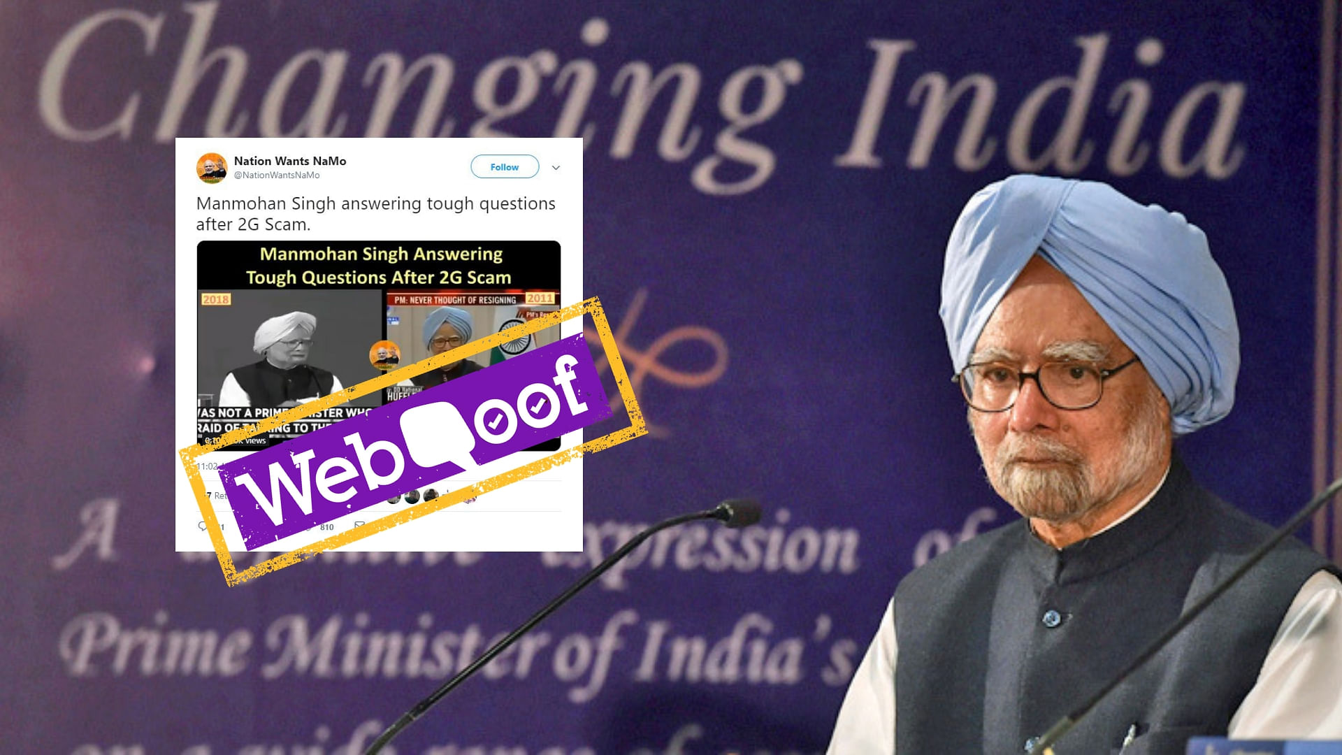 An edited video of former Prime Minister Manmohan Singh is going viral on social media after he took a jibe at his successor Narendra Modi over press meetings.