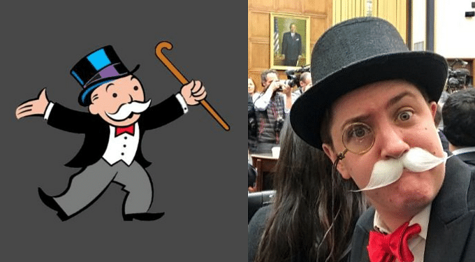 Monopoly Man stole the show with his spectacular photo-bombing. 