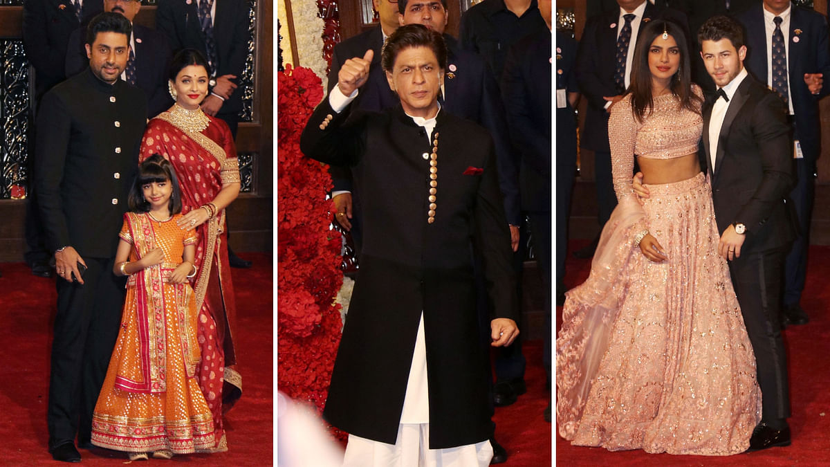 Pics: DeepVeer, NickYanka, Bachchans & More  at Ambani Wedding