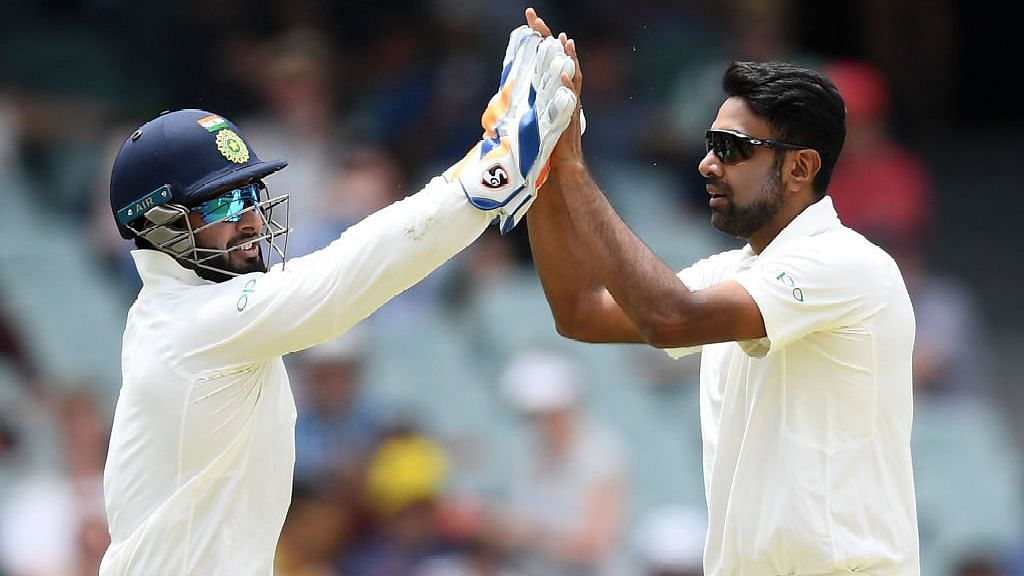 Rishabh Pant (left) equalled MS Dhoni’s mark for the most catches by an Indian in a Test innings in the first innings of the Adelaide Test vs Australia.