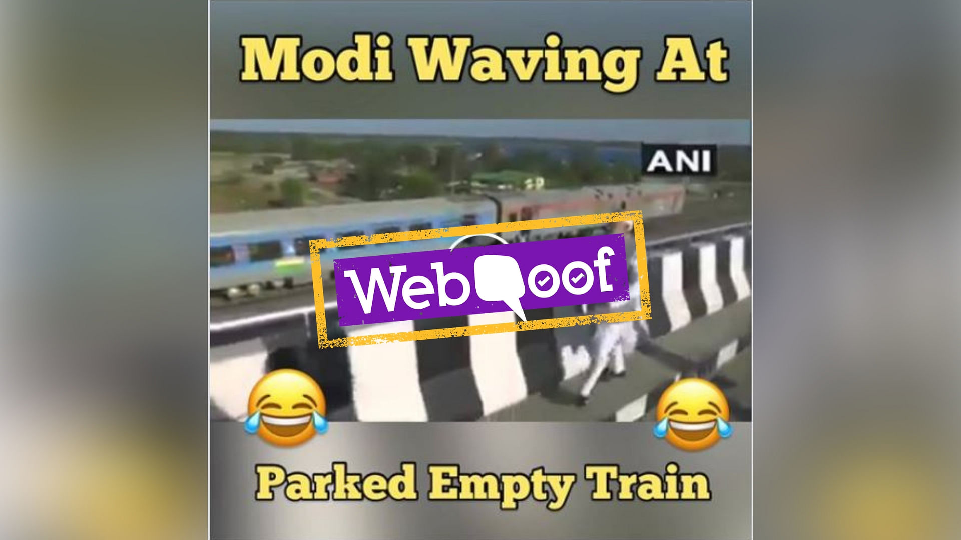 While it certainly seems as though Prime Minister Narendra Modi is indeed waving at an empty train, it is not so.