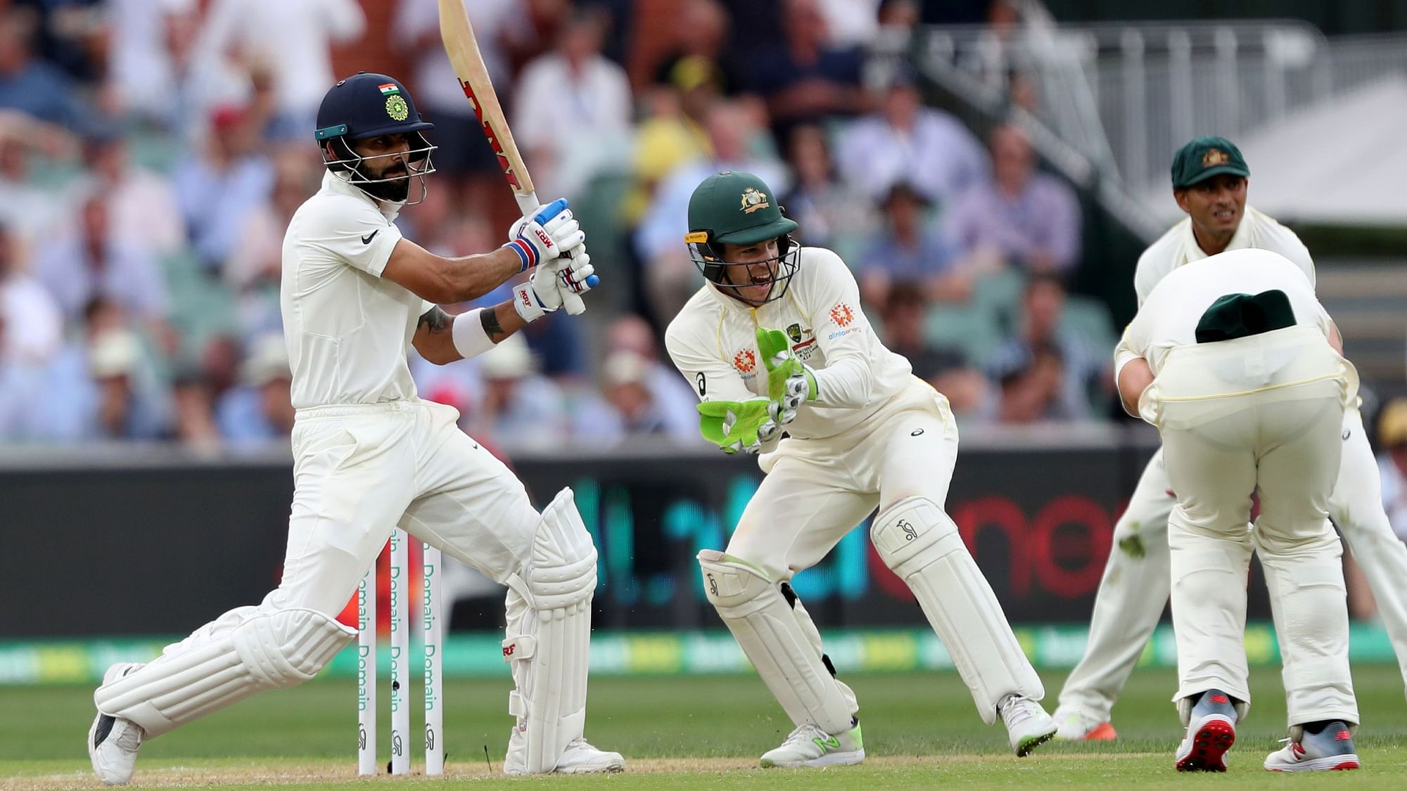 Virat Kohli scored 34 as India finished Day 3 of the Adelaide Test holding a 166-run lead over Australia.
