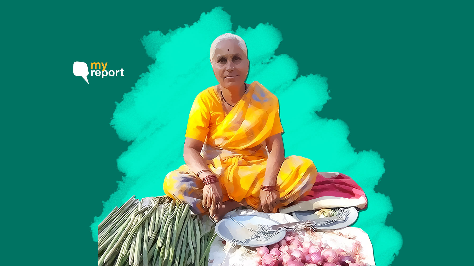 A farmer from Bhondavewadi village sells onions at the local haat in Maharashtra’s Dhawalpuri.&nbsp;
