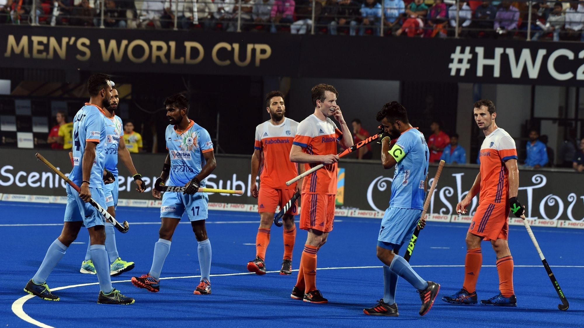 India went down 2-1 to Netherlands in the quarter-final of the 2018 FIH Men’s Hockey World Cup.