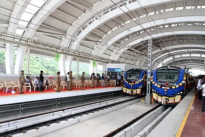 Chennai Metro Train.