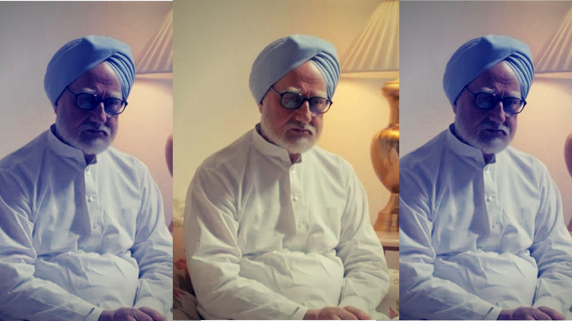 Anupam Kher in a still from <i>The Accidental Prime Minister</i>.