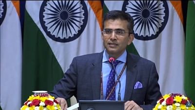 Ministry of External Affairs Spokesperson Raveesh Kumar during weekly media briefing in New Delhi on 15 March 2018.&nbsp;