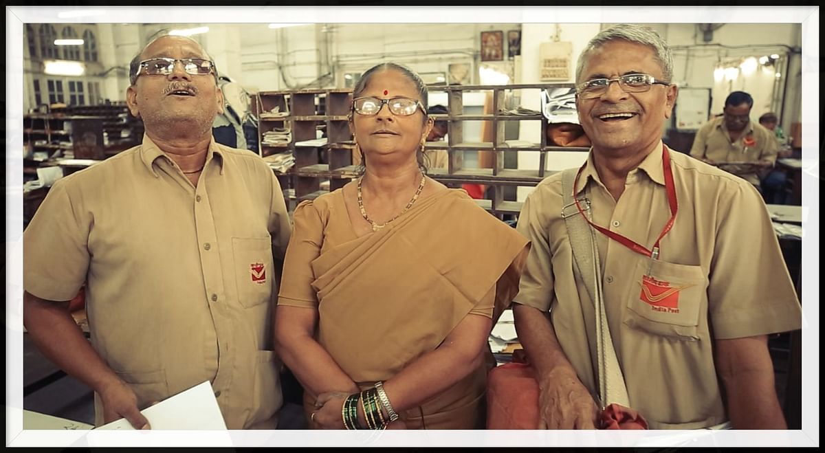 “The whole post office is like a family,”says postwoman Manisha Sale.