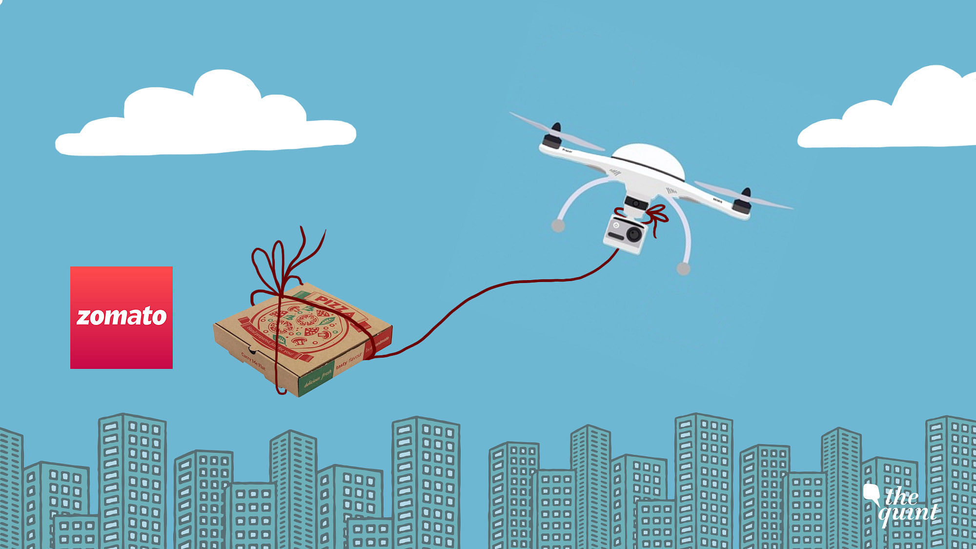 Zomato is keen to push for delivery of food via drone in India.