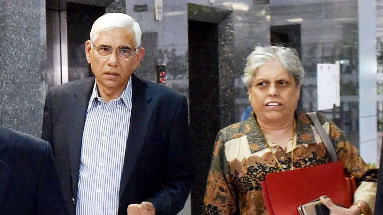 File picture of Committee of Administrators member Diana Edulji (right) and CoA chief Vinod Rai.
