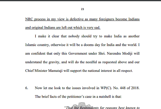 Justice R Sen’s judgment for the Meghalaya HC says  that only PM Modi can ensure India doesn’t become Islamic