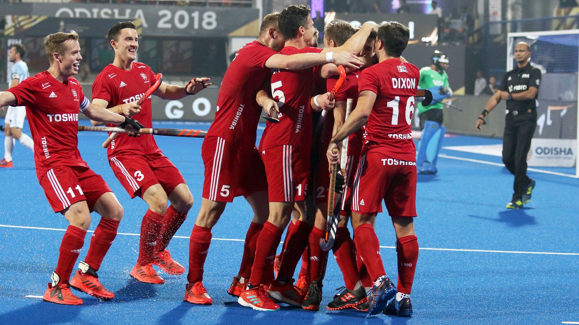 England stunned Olympic champions Argentina 3-2 to book their place in the semi-finals of the 14th men’s Hockey World Cup.