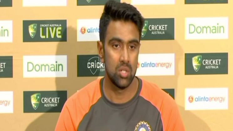 R Ashwin at the press conference after stumps on Day 2 of the first Test between India and Australia in Adelaide on Friday.&nbsp;