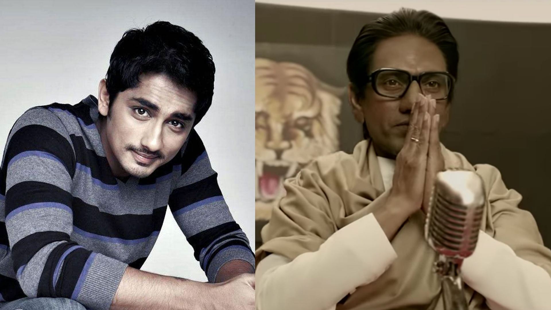 Siddharth calls out the biopic for glorifying Bal Thackeray’s hate speech against South Indians.&nbsp;