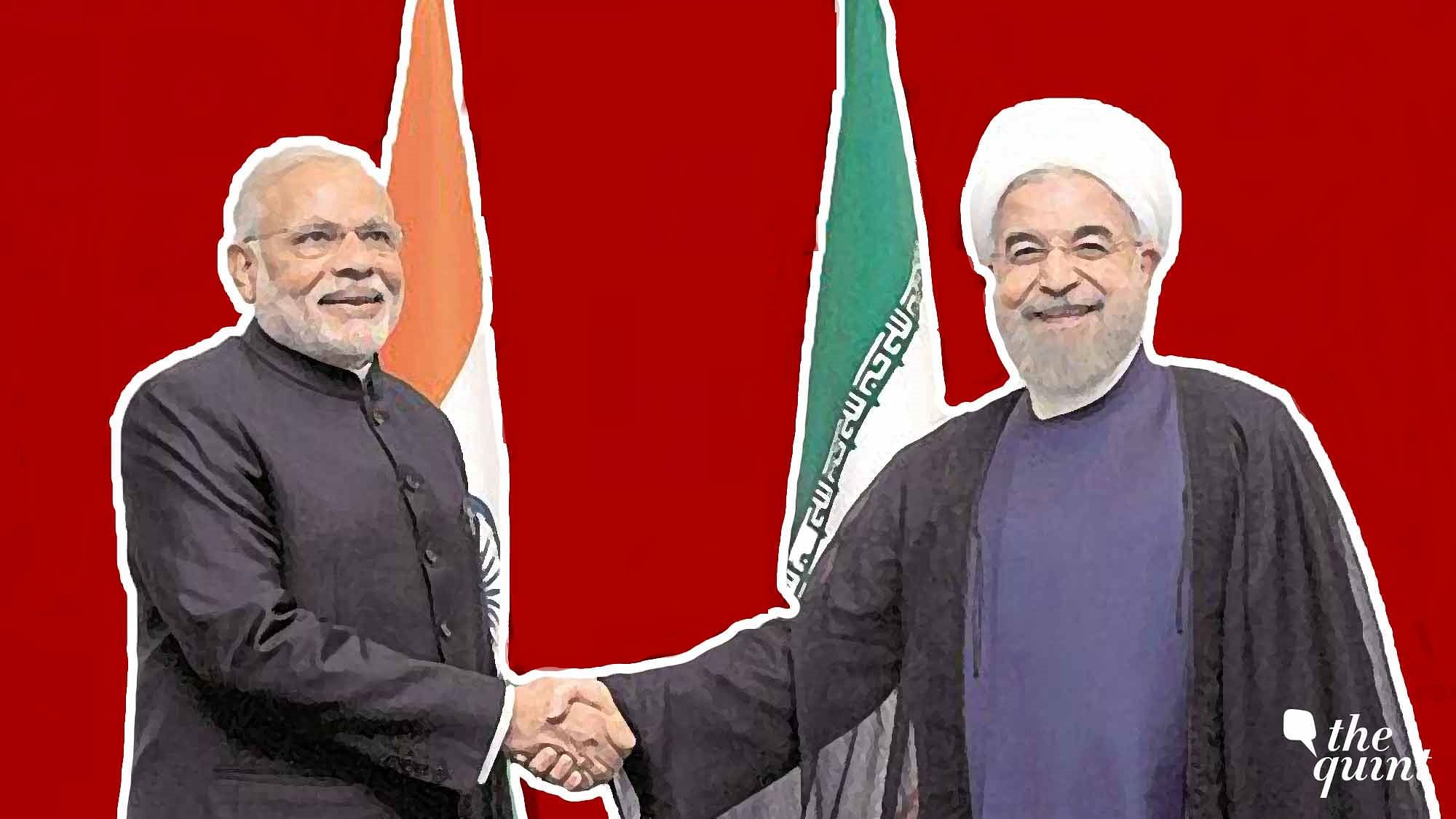 File image of Prime Minister NarendraModi and Iranian President Hassan Rouhani.
