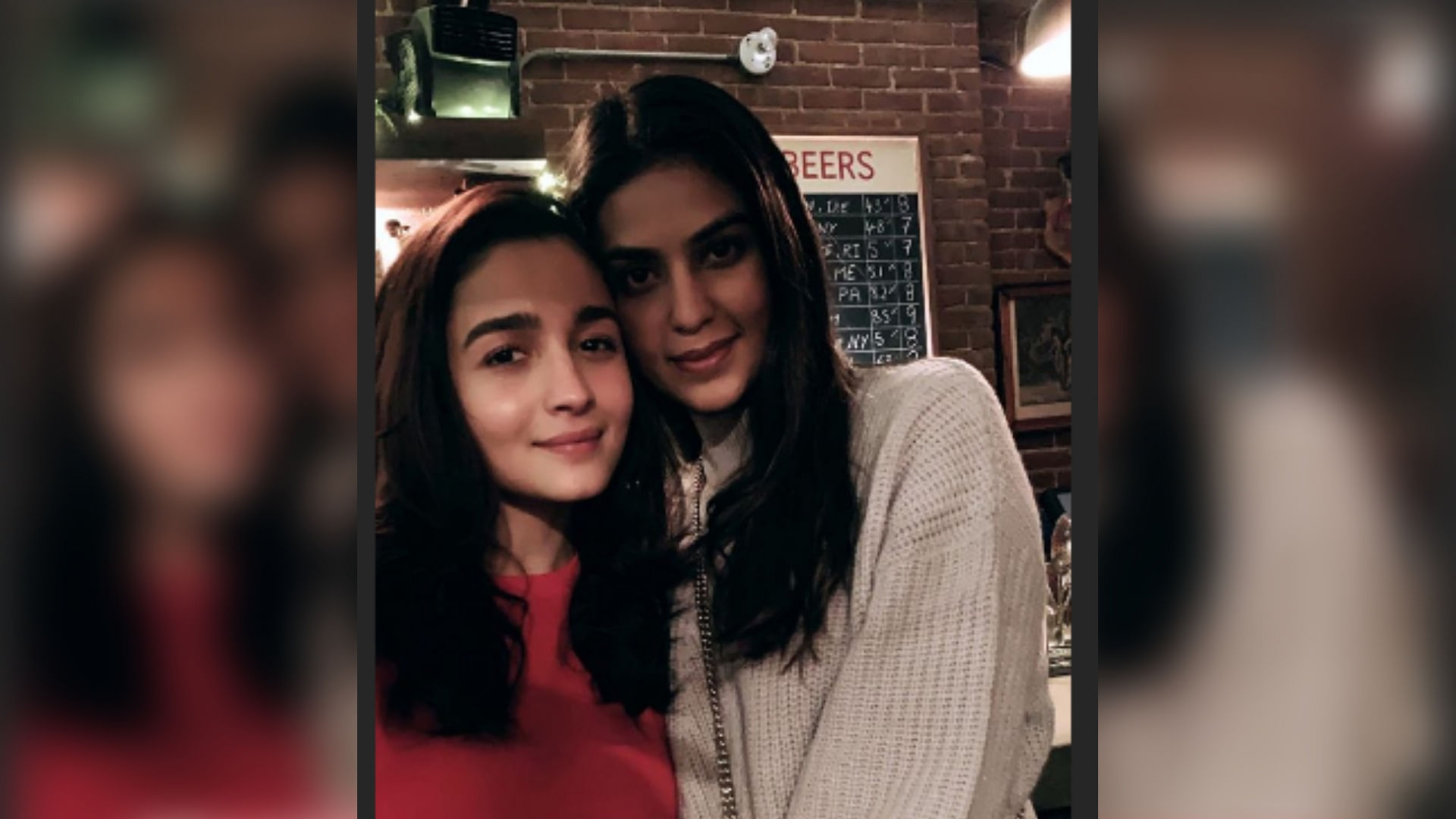 Alia Bhatt with a friend in New York.
