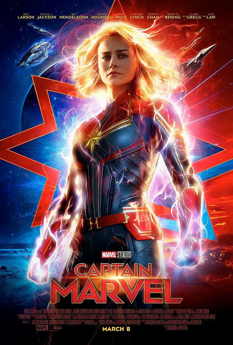 A poster of <i>Captain Marvel</i>. 