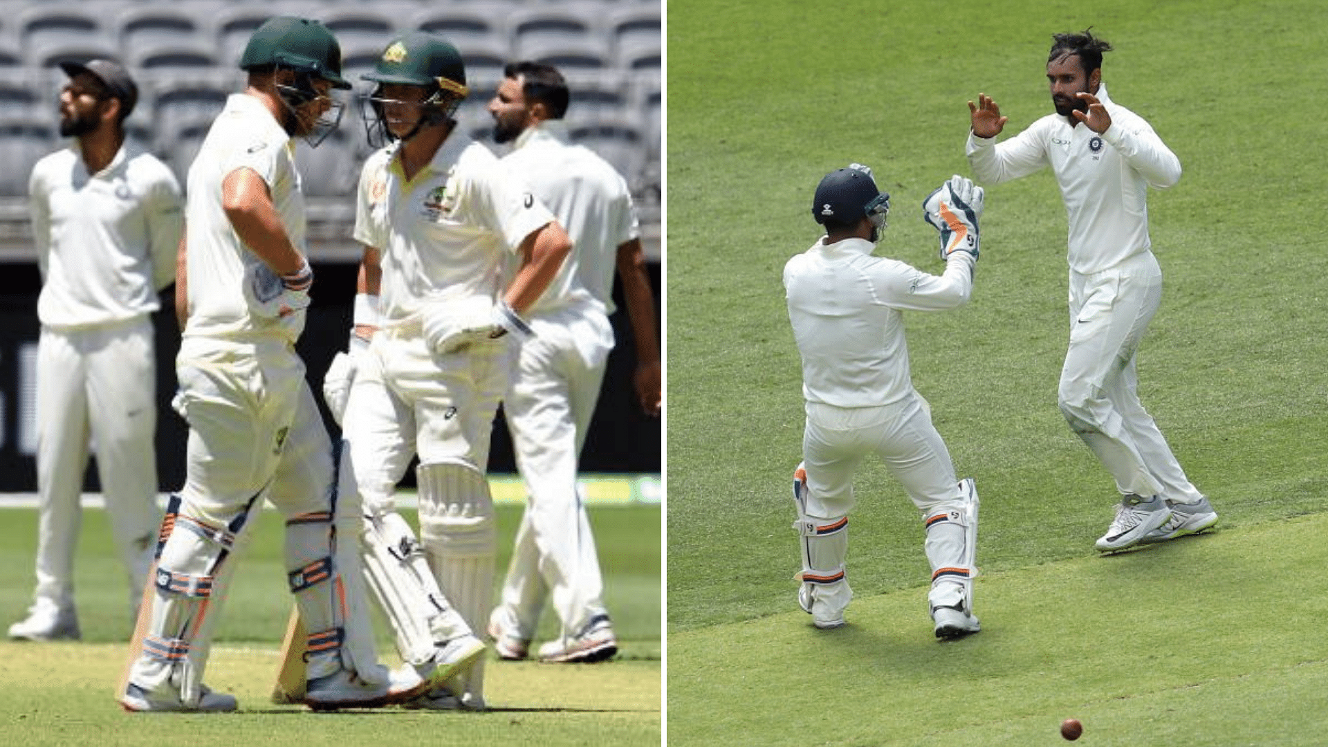 Aaron Finch and Marcus Harris shared the series’ first 100-run stand, while Hanuma Vihari was India’s surprise star with the ball on Day 1 at Perth.