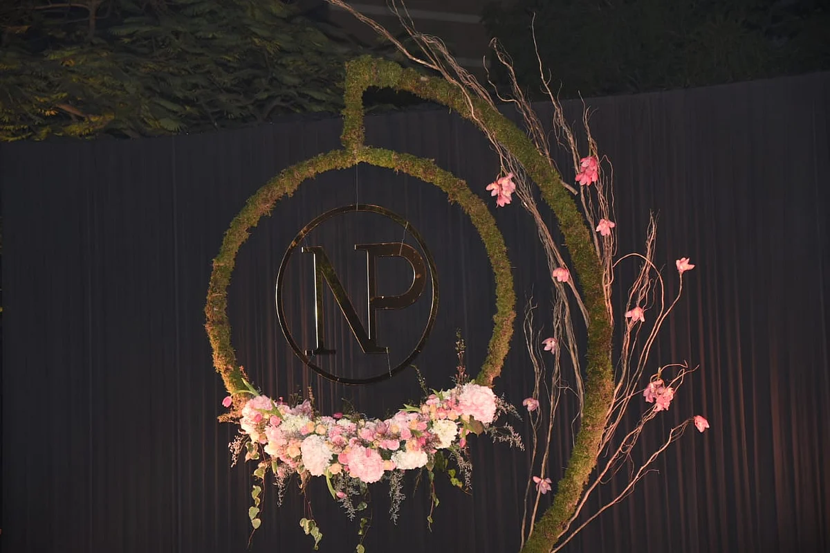 A floral installation set up at the Taj Palace Hotel in Delhi.
