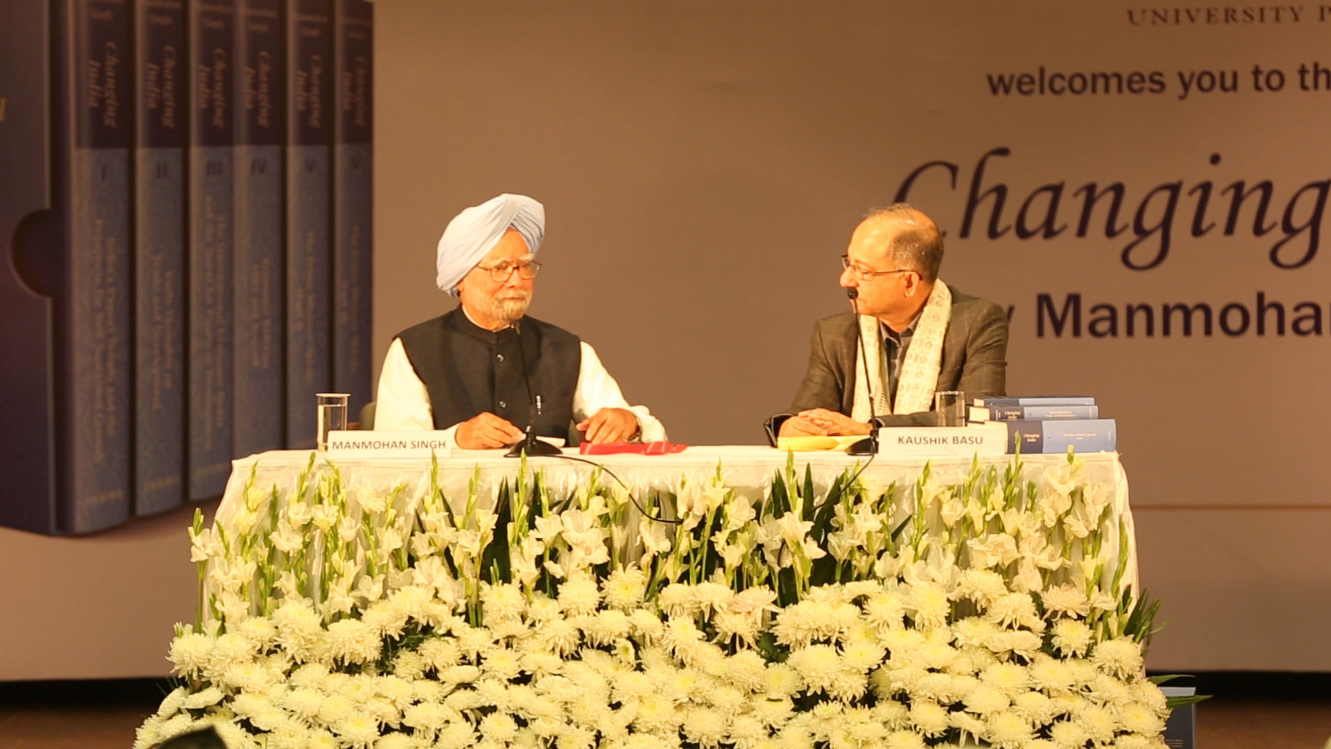 Former Prime Minister Manmohan Singh at the launch of his book ‘Changing India’.&nbsp;