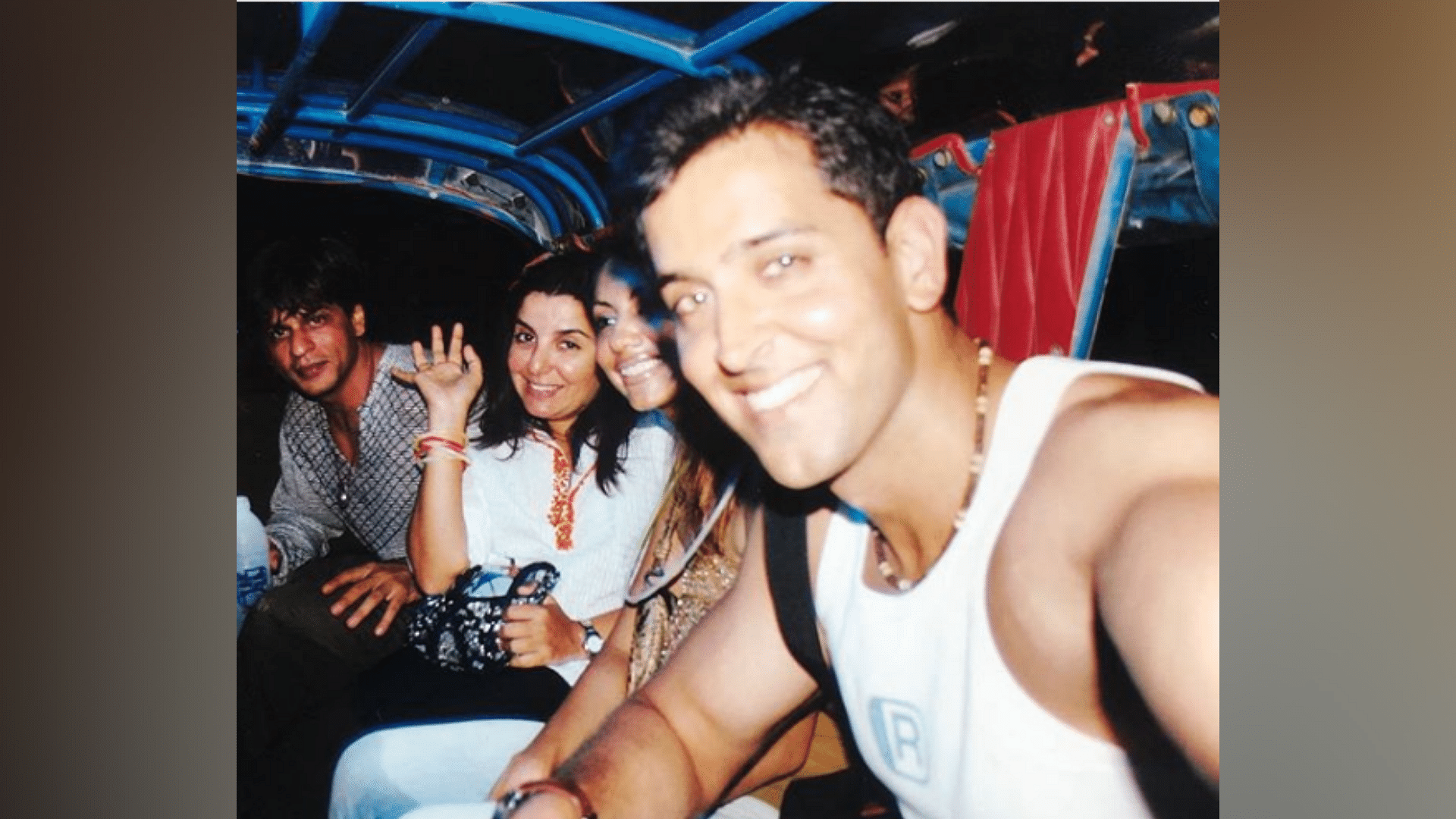 Shah Rukh, Farah and Gauri Khan and Hrithik Roshan.&nbsp;