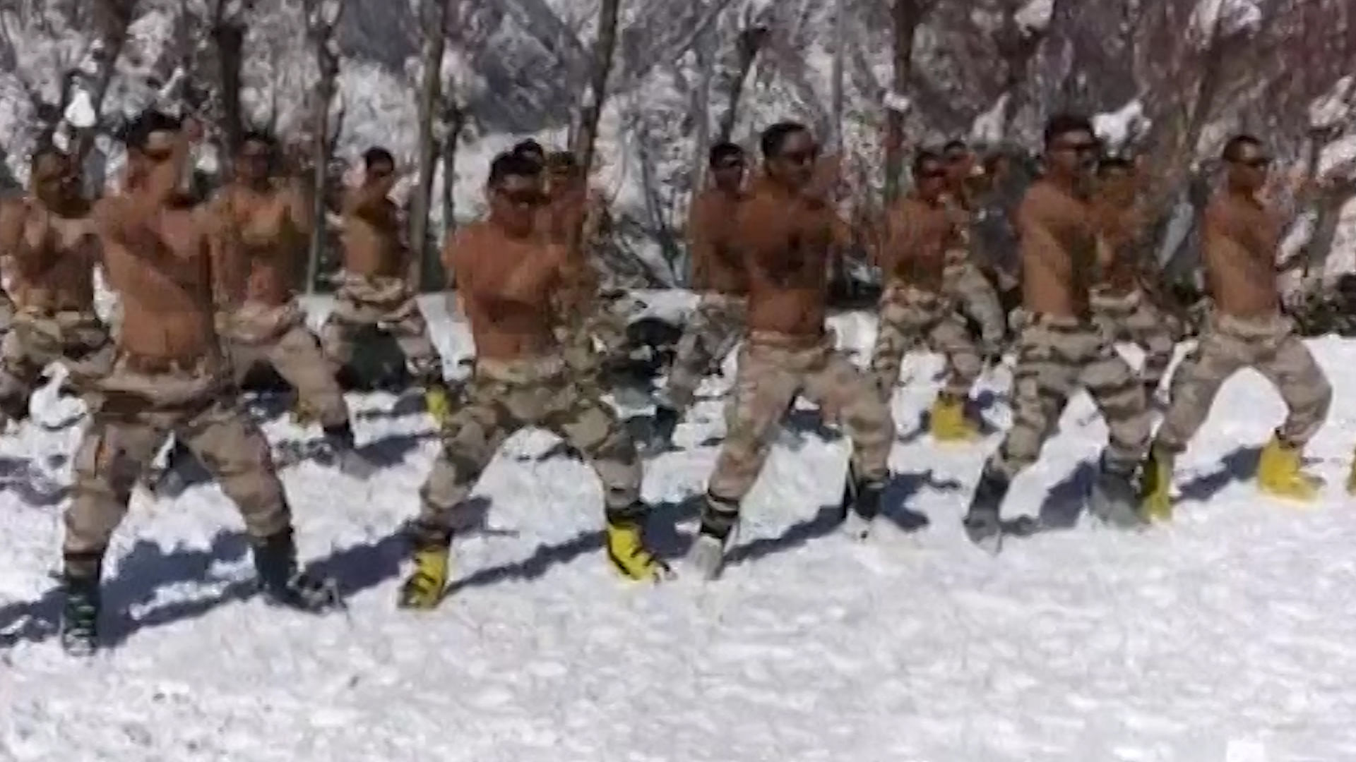 ITBP Personnel Perform Martial Arts At 11,000 Ft in Auli