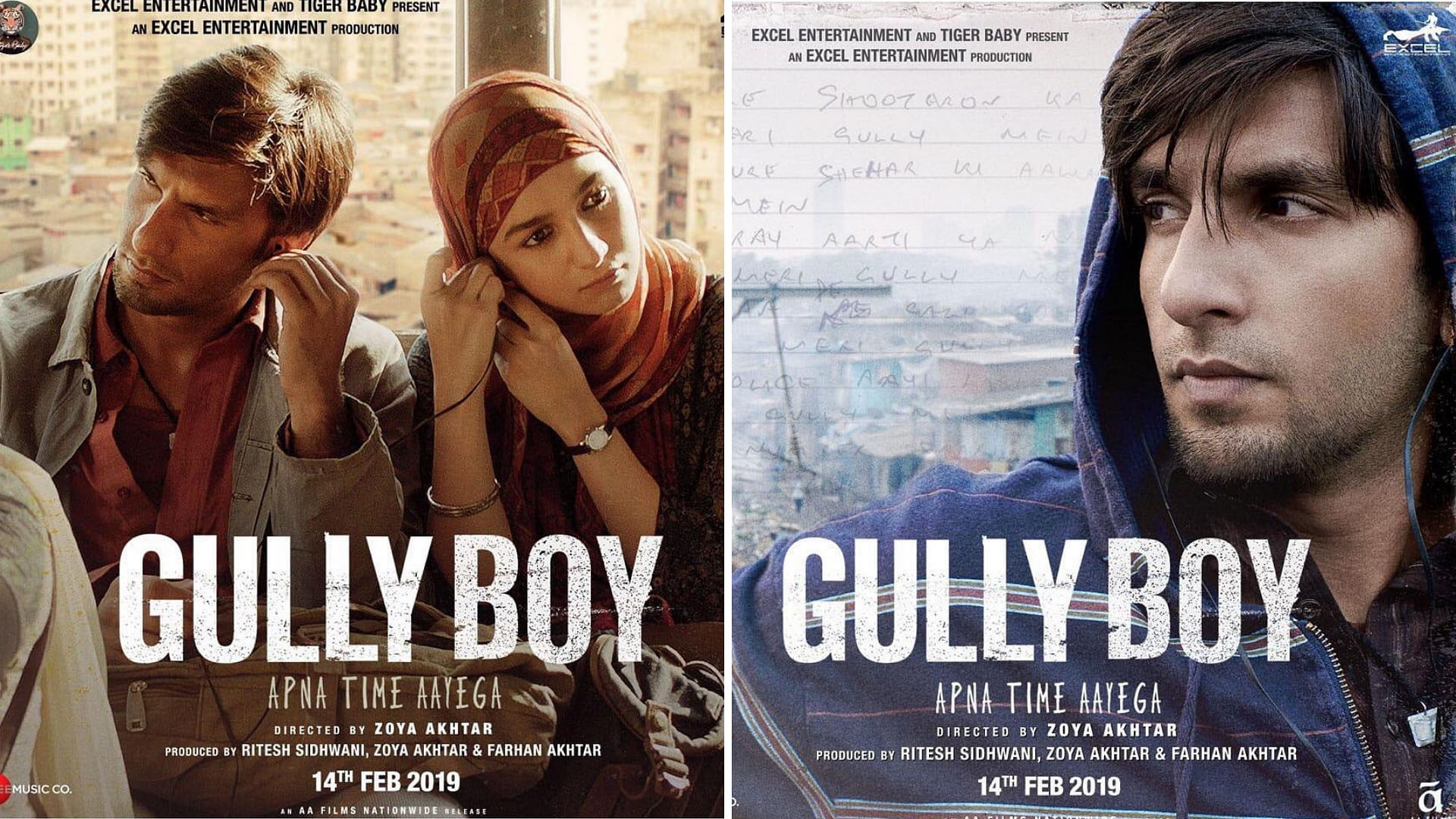 Posters for the Ranveer-Alia-starrer <i>Gully Boy</i>.