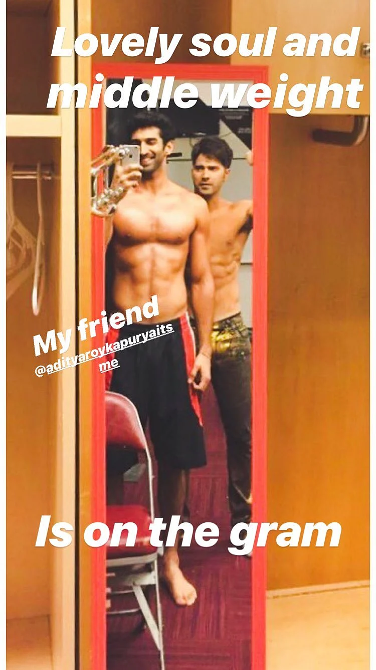 Varun Dhawan and Aditya Roy Kapur are workout buddies.