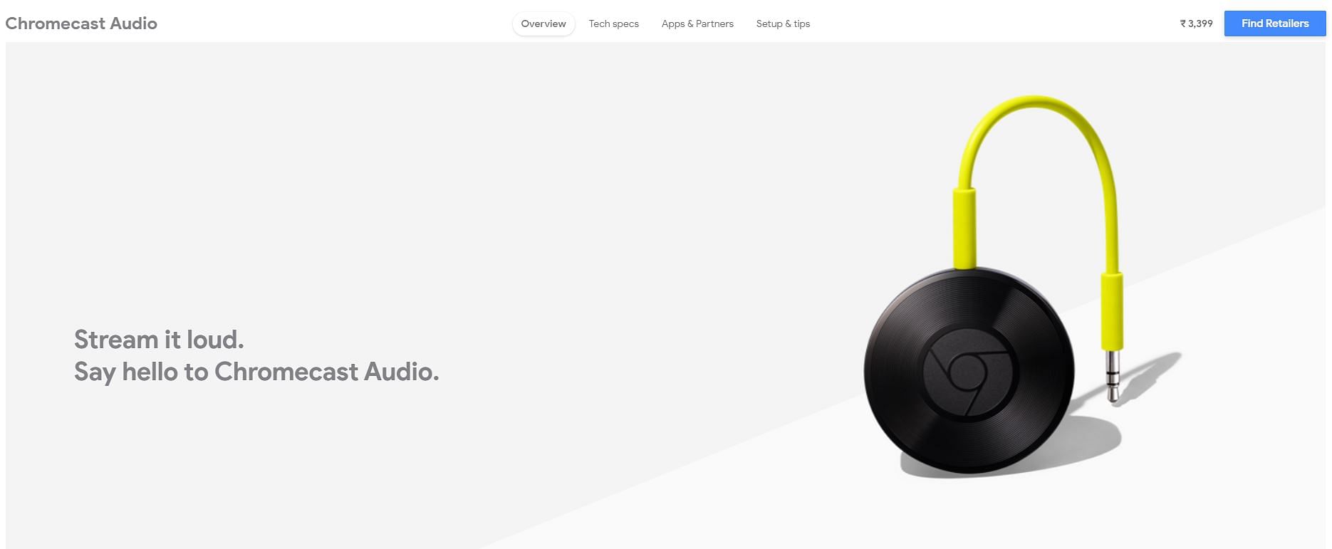 Says It Won't be Making Chromecast Audio in 2019
