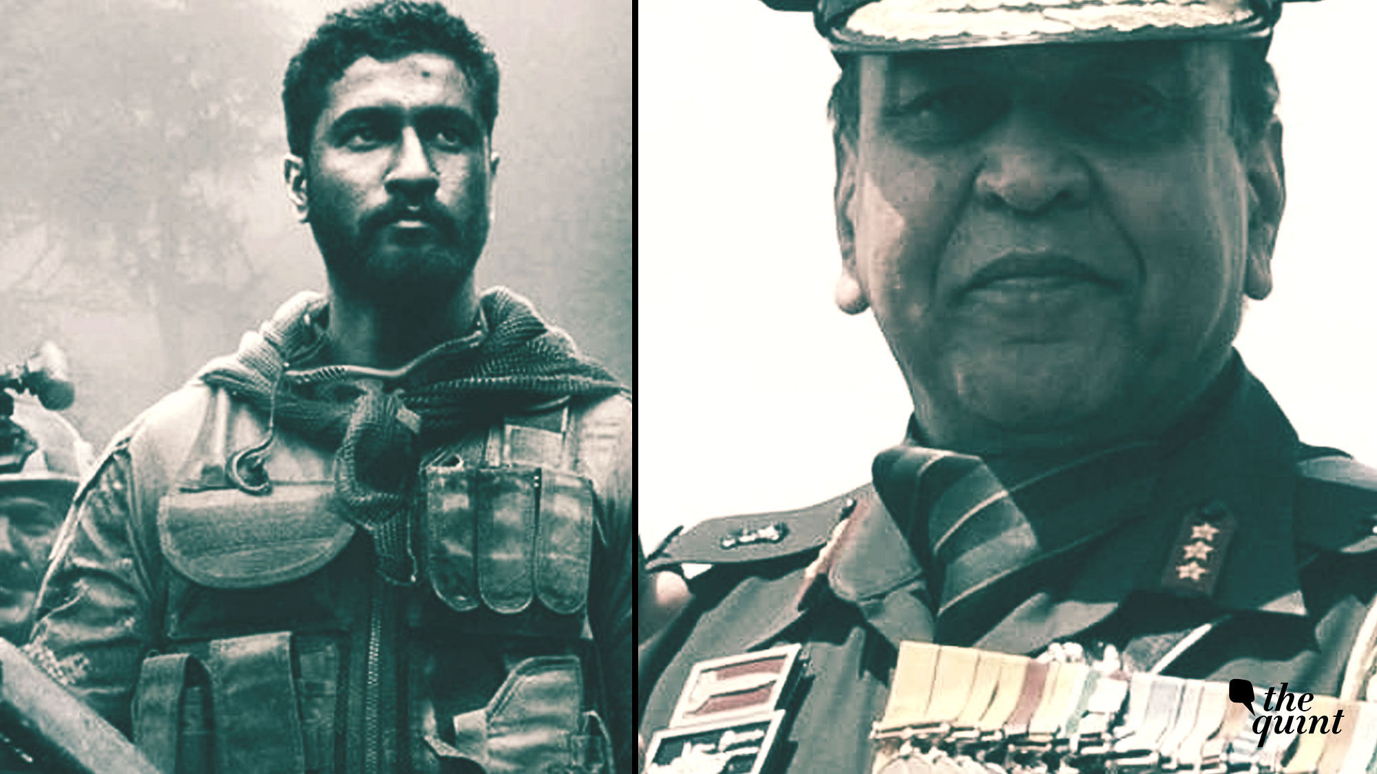 Image of ‘Uri’ film poster (L), and ex Uri Brigade Commander Syed Ata Hasnain (R), used for representational purposes.