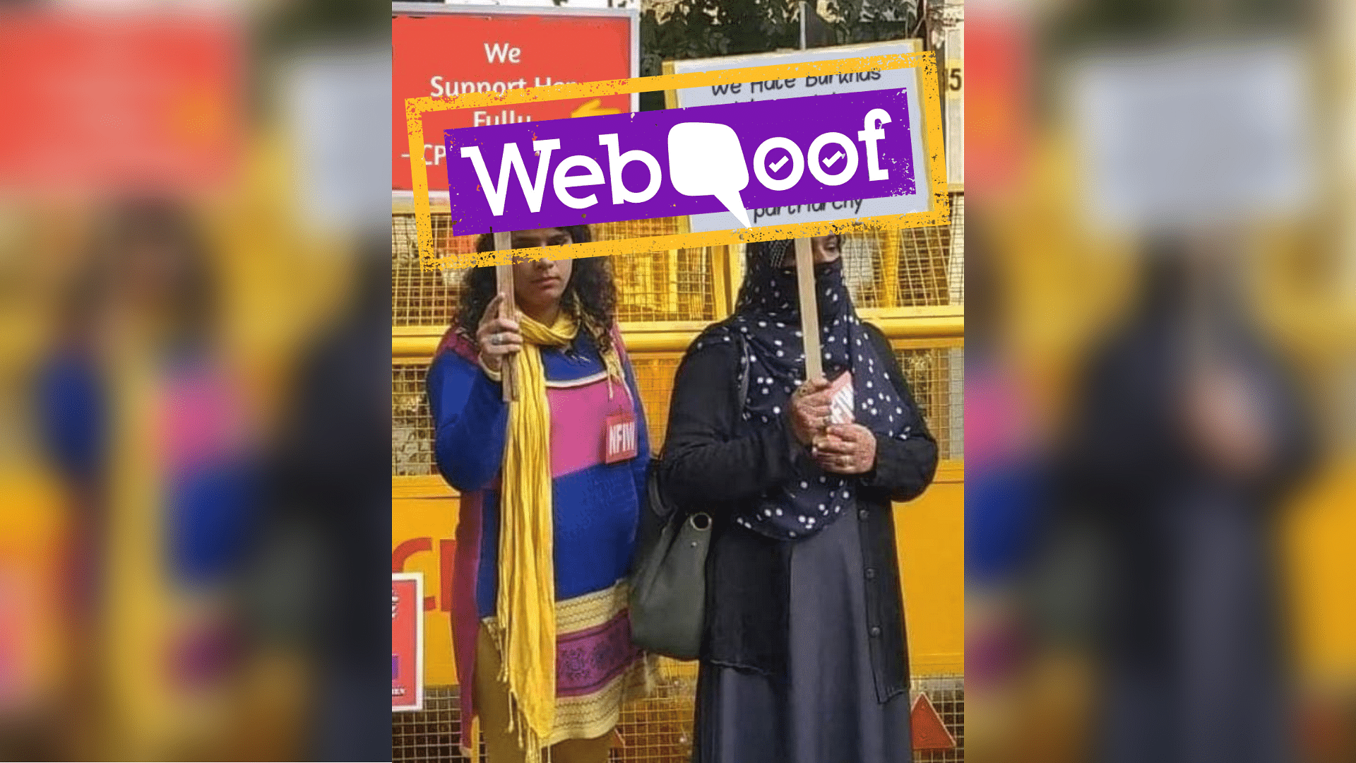 The photo of two women holding placards went viral, with many immediately taking to photoshop different claims on the placards.&nbsp;