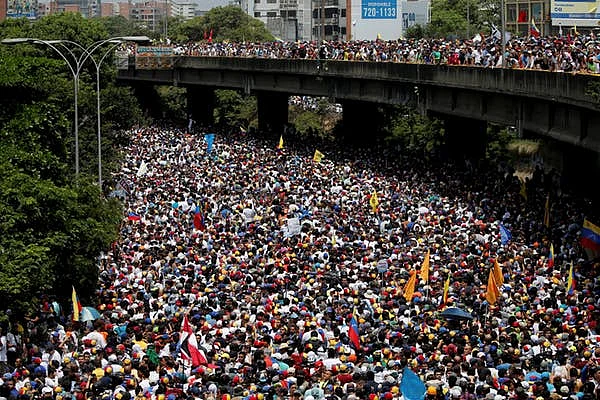 Venezuelans in cities nationwide participated in what the opposition called ‘the mother of all protests,’ on 19 April, 2017. Several people were killed in police crackdowns.