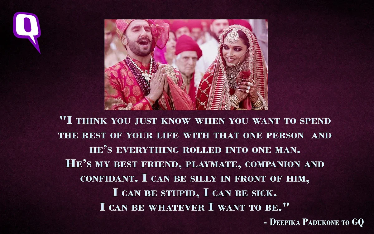 Deepika Padukone in an interview with <i>GQ.</i>