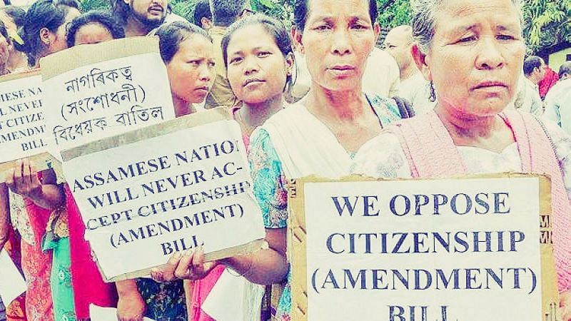 File photo of protests over the Citizenship Bill in Assam.
