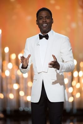 LOS ANGELES, Feb. 29, 2016 (Xinhua) -- Chris Rock hosts the awarding ceremony of the 88th Academy Awards at the Dolby Theater in Los Angeles, the United States, on Feb. 28, 2016. (Xinhua/Aaron Poole/IANS)