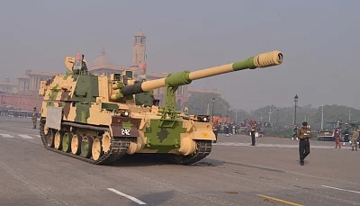 T-90 battle tanks during 2019 Republic Day rehearsals on Rajpath. (File Photo: IANS)