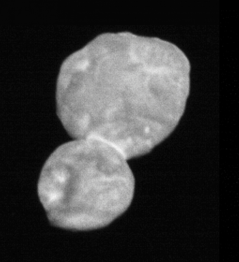 In a landmark flyby on New Year, the New Horizons satellite sent back the first image of Ultima Thule.
