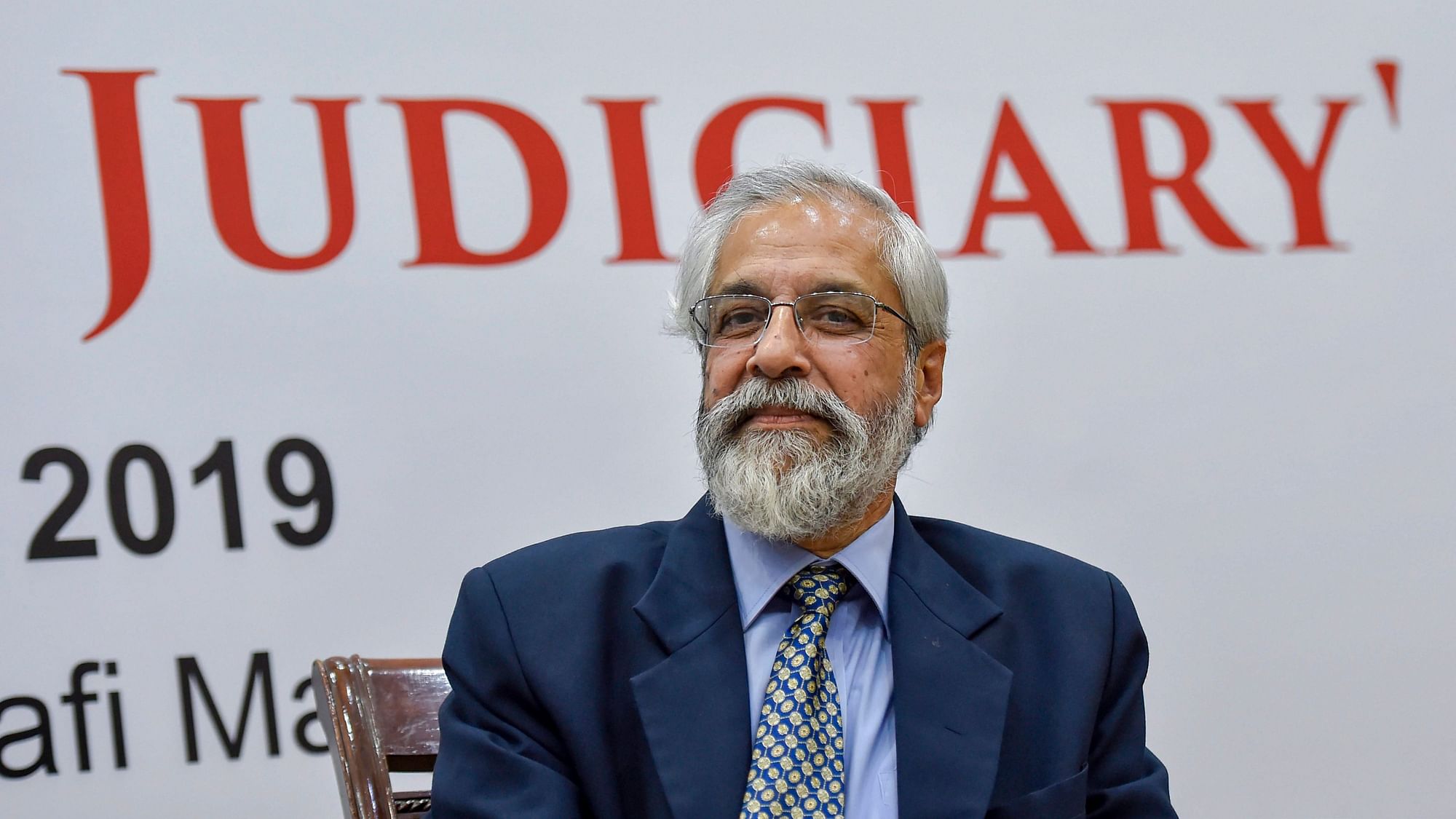 Former Supreme Court judge Justice Madan B Lokur during an interactive event in New Delhi on 23 January 2019.&nbsp;