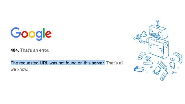 The error message when trying to access Gmail.&nbsp;