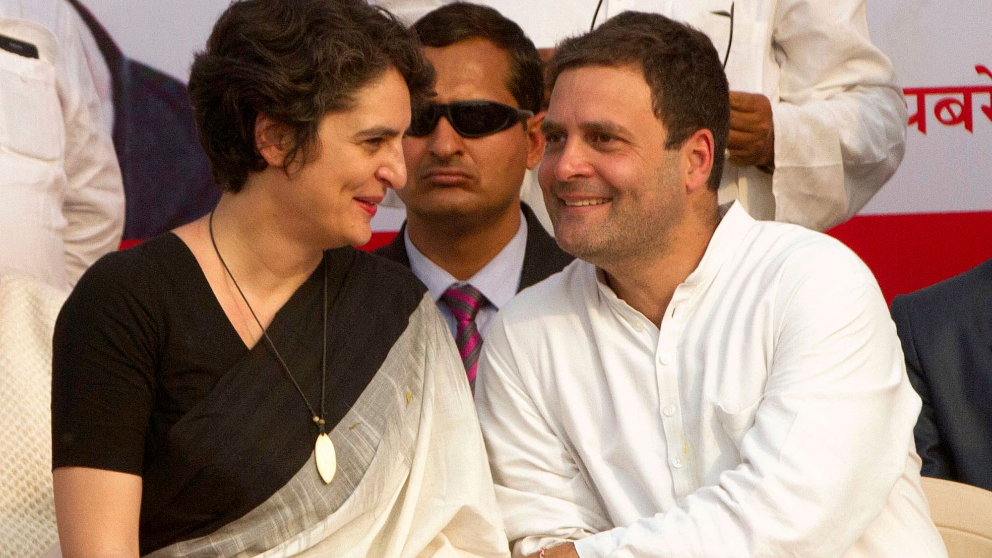 File photo of Priyanka Gandhi Vadra and Rahul Gandhi.&nbsp;