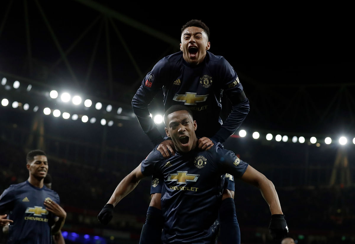 Jesse Lingard and Anthony Martial scored the other two goals for Manchester United as they beat Arsenal 3-1.