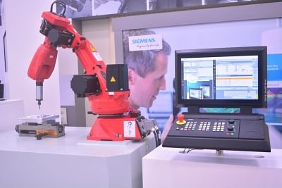 Bengaluru: A digital machine tool showcased by Siemens at Imtex expo in Bengaluru on Jan 25, 2019. (Photo: IANS)