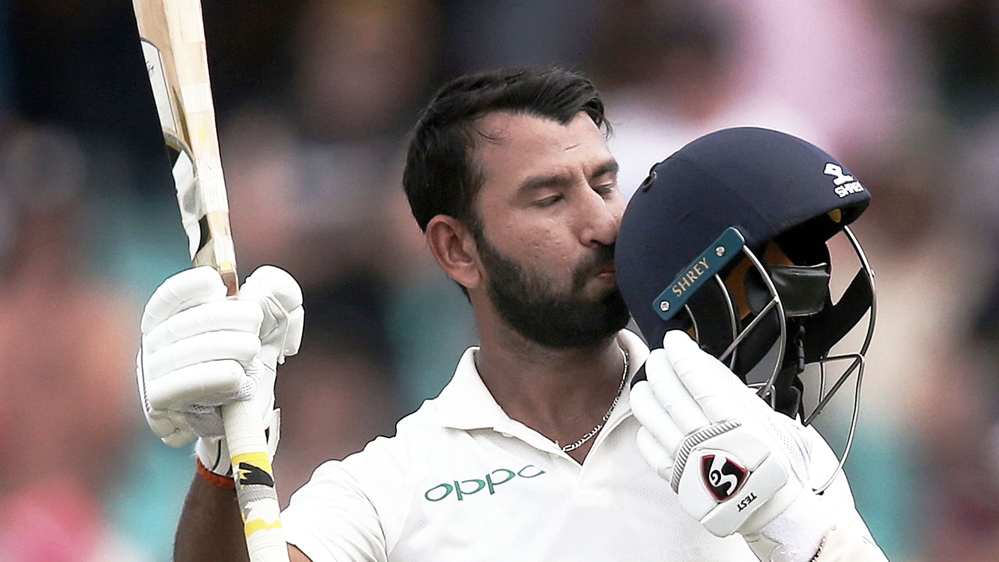 Cheteshwar Pujara batted almost through the entire day, remaining unbeaten on 130 at Stumps in Sydney.