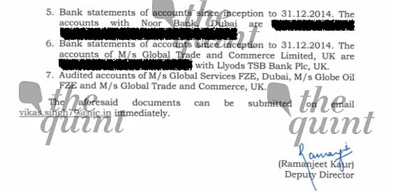 ED’s letter to Michel’s lawyer