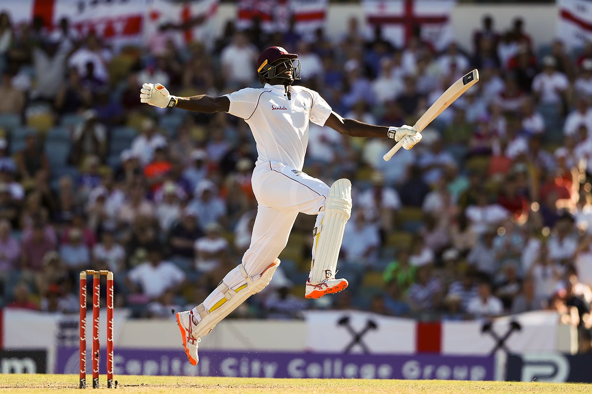 Jason Holder Third Player to Hit Test Double Ton Batting at Eight