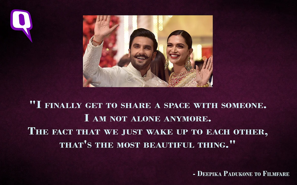Deepika Padukone in an interview with <i>Filmfare.</i>