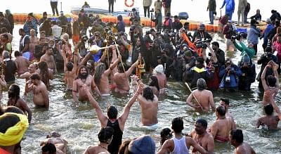 Kumbh's first day drew record 2.25 cr devotees: UP CM