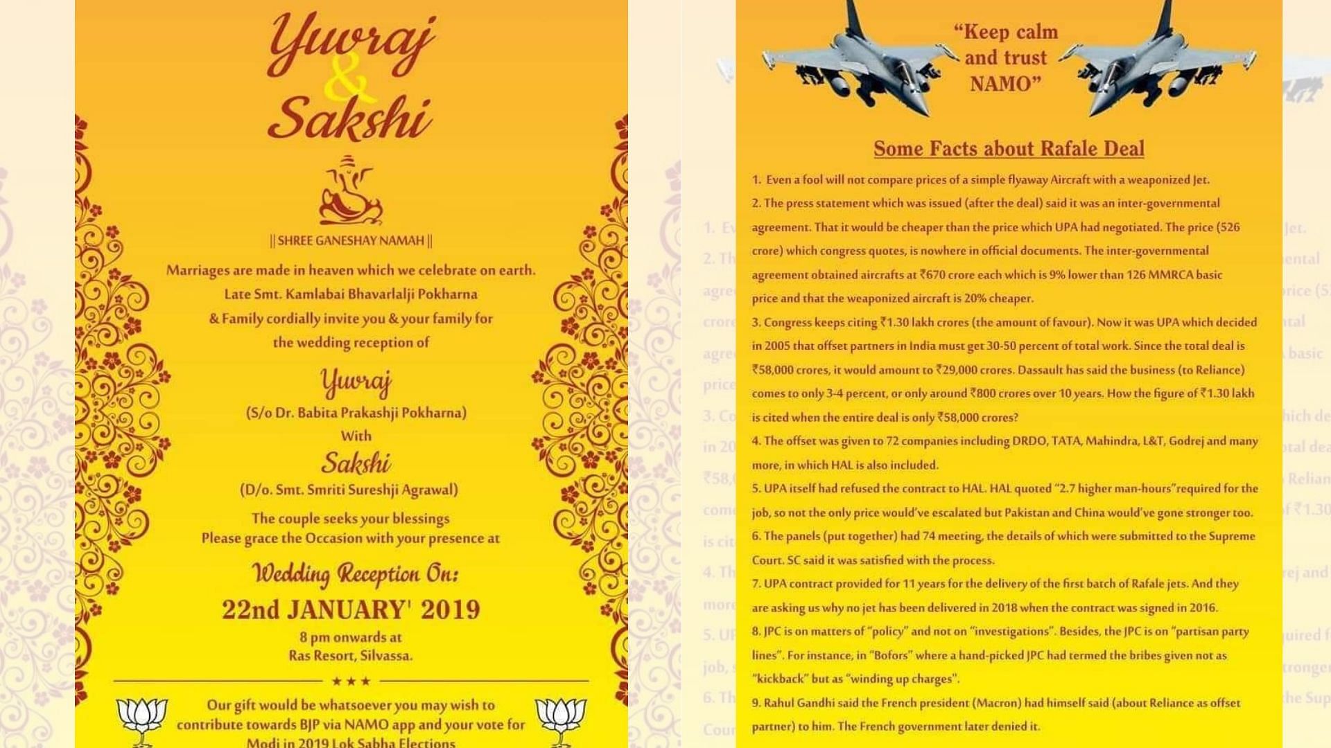 Prime Minister Narendra Modi described the content of the card as “ingenious” and asserted that it had inspired him to work even harder for the country.