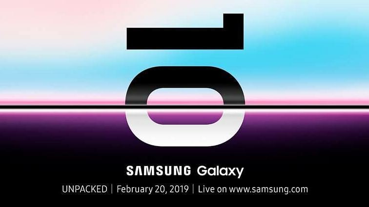 The teaser image released by Samsung for the Galaxy S10 launch event.